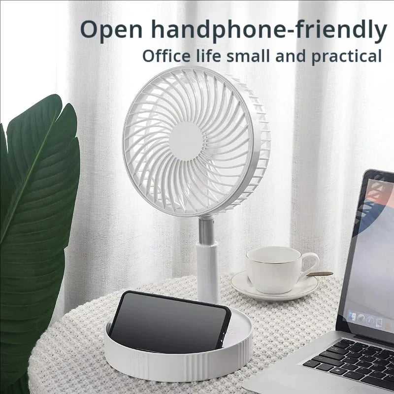 Retractable Fan USB Charging Folding Portable Mini Electric Fan