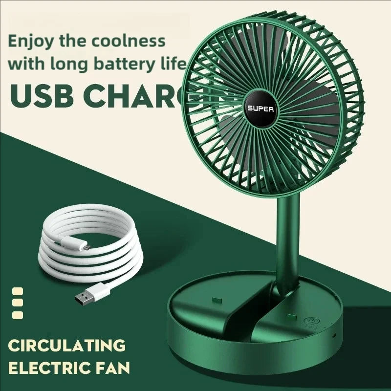 Retractable Fan USB Charging Folding Portable Mini Electric Fan